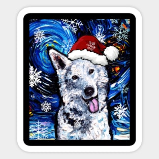 Swiss Shepherd Santa Sticker